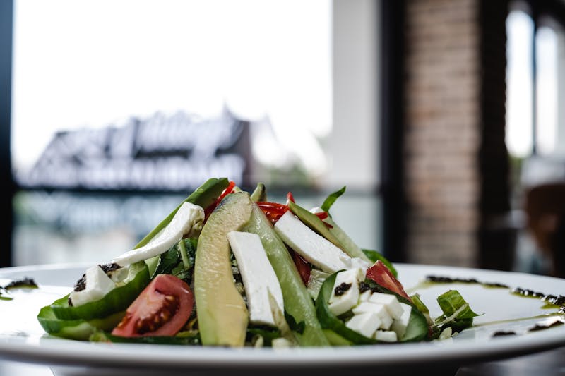 Mediterranean salad with olives and feta